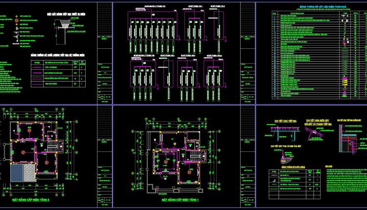 294.-2-story-house-electrical-plans-power-lighting-electrical-details-dwg