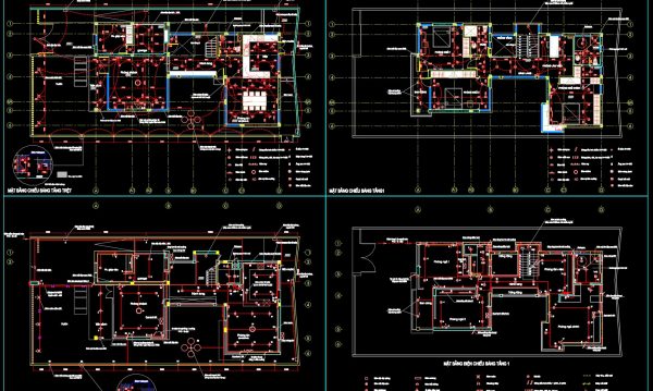 296.-3-story-house-electrical-lighting-plans-power-distribution-roof-plan-dwg-1