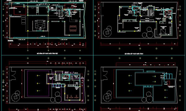 297.-3-story-house-plumbing-plans-water-supply-drainage-roof-plan-dwg-1