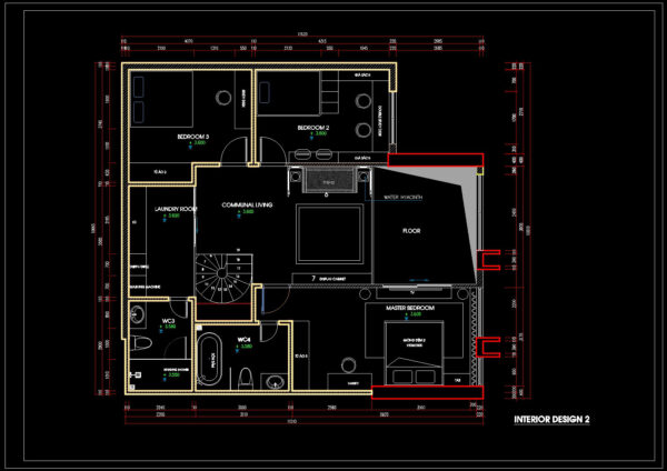 317. Living Room and Kitchen Interior Design Floor Plan DWG (2) - Free ...