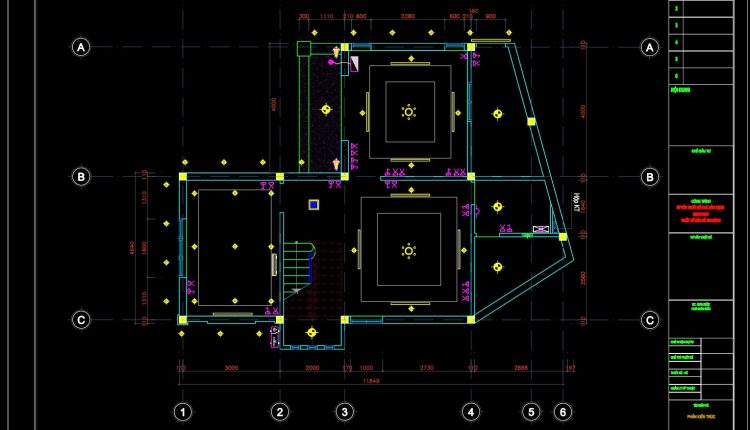 519.-electrical-power-layout-plans-ground-and-second-floor-cad-drawings-1