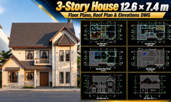 590.-3-story-house-12.6-_-7.4-m-floor-plans-roof-plan-elevations-dwg-1