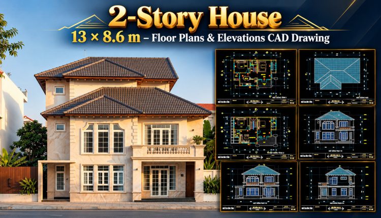 593.-2-story-house-13-_-8.6-m-floor-plans-elevations-cad-drawing-1