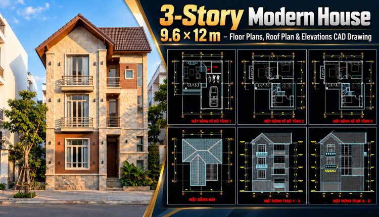 597.-3-story-modern-house-9.6-_-12-m-floor-plans-roof-plan-elevations-cad-drawing-1