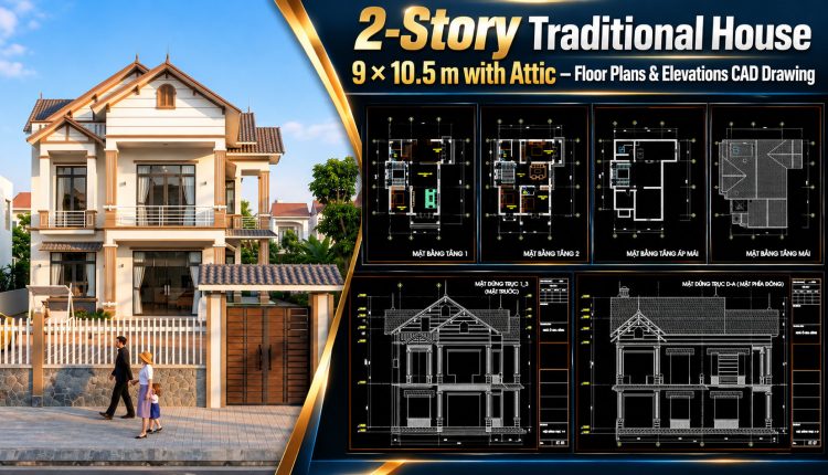 599.-2-story-traditional-house-9-_-10.5-m-with-attic-floor-plans-elevations-cad-drawing-1