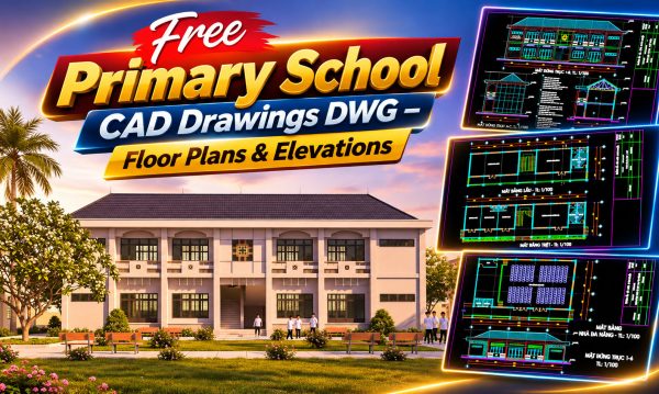 60. Free Primary School Cad Drawings Dwg – Floor Plans & Elevations (2)