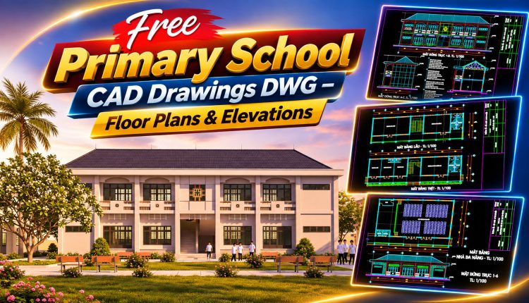 60. Free Primary School Cad Drawings Dwg – Floor Plans & Elevations (2)