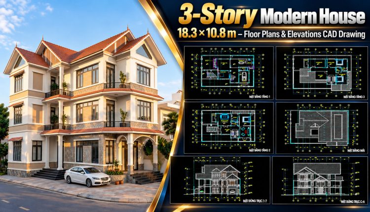 600.-3-story-modern-house-18.3-_-10.8-m-floor-plans-elevations-cad-drawing-1