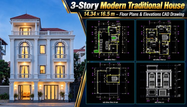 604.-3-story-modern-traditional-house-14.34-_-16.5-m-floor-plans-elevations-cad-drawing-1