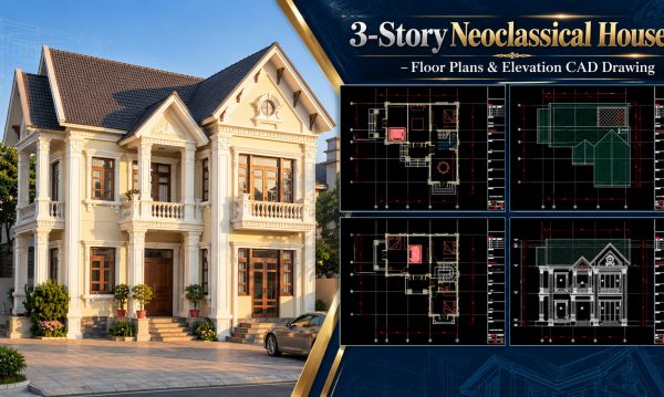 606.-3-story-neoclassical-house-floor-plans-elevation-cad-drawing-1