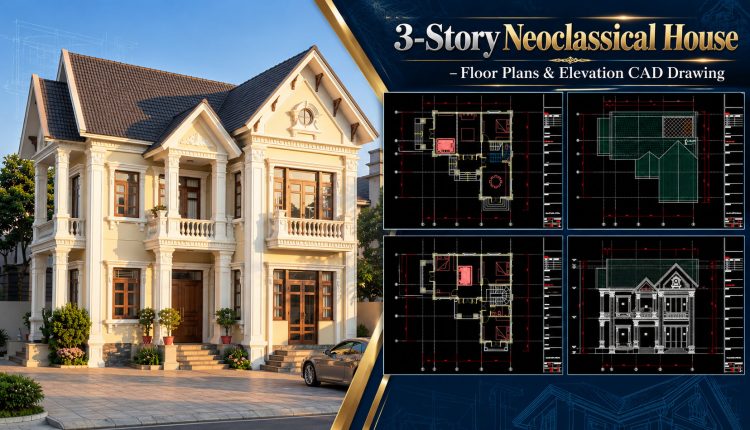 606.-3-story-neoclassical-house-floor-plans-elevation-cad-drawing-1