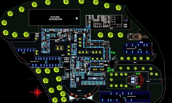 61.-hospital-complex-cad-site-plan-master-layout-and-landscape-design-dwg