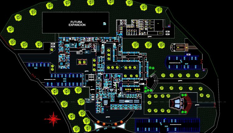 61.-hospital-complex-cad-site-plan-master-layout-and-landscape-design-dwg