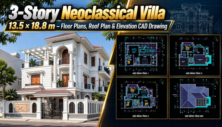 620.-3-story-neoclassical-villa-13.5-_-18.8-m-floor-plans-roof-plan-elevation-cad-drawing-1