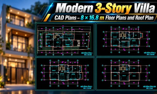 631.-modern-3-story-villa-cad-plans-8-_-16.8-m-floor-plans-and-roof-plan-1