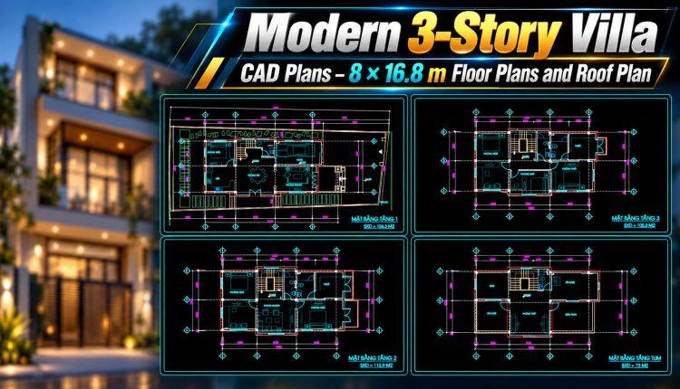 631.-modern-3-story-villa-cad-plans-8-_-16.8-m-floor-plans-and-roof-plan-1