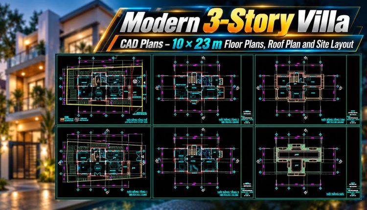 633.-modern-3-story-villa-cad-plans-10-_-23-m-floor-plans-roof-plan-and-site-layout-1
